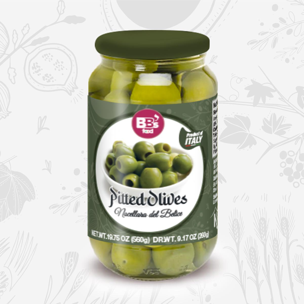 Pitted Olives Nocellara del Belice