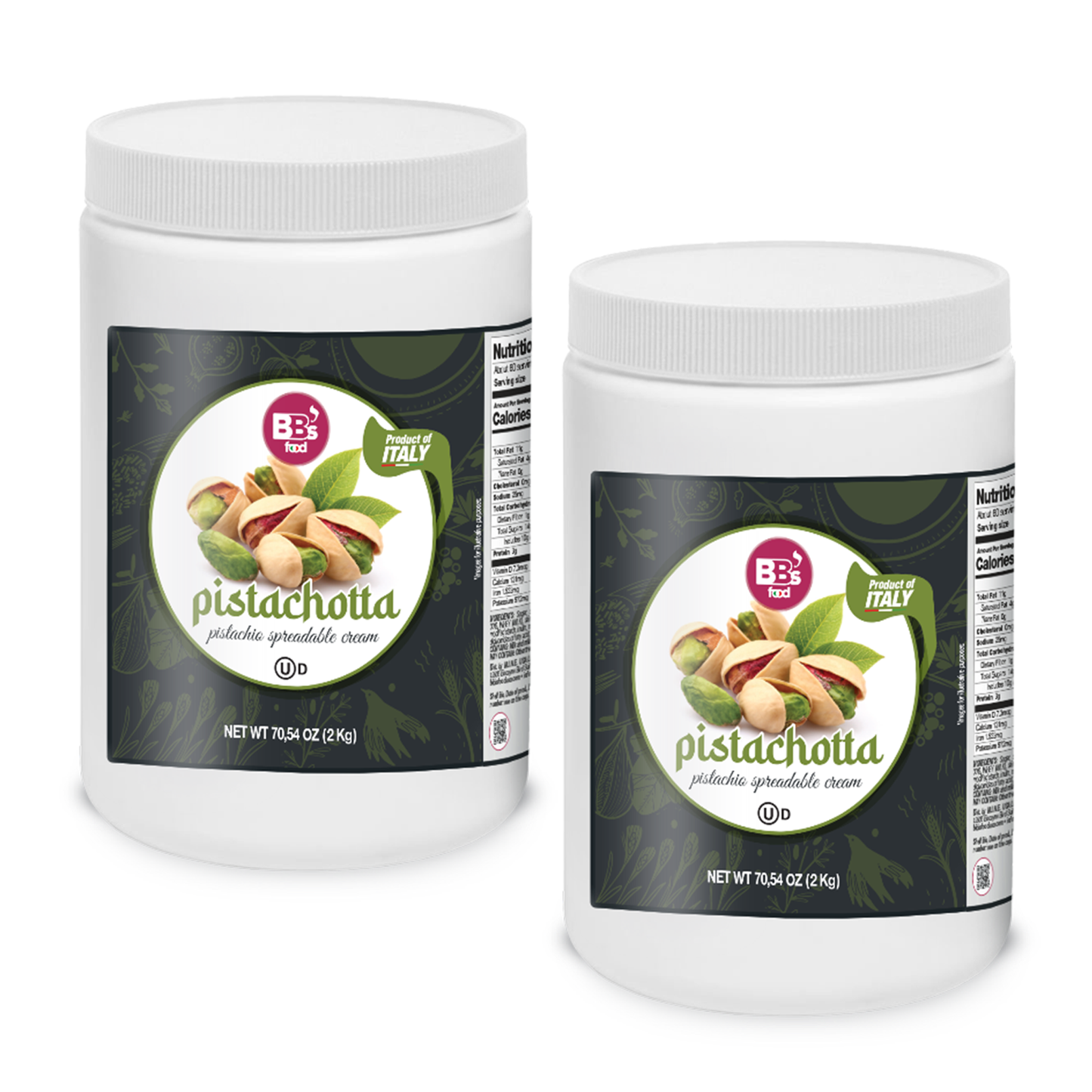 PISTACHOTTA 30% pistachio sweet spreadable cream 30% 2KG X2