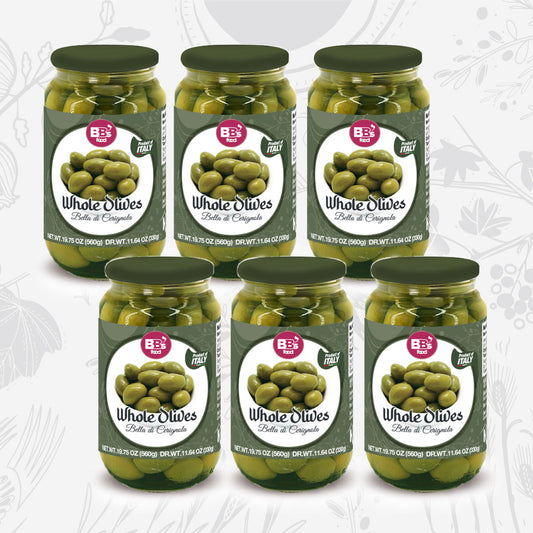 Whole Bella di Cerignola Olives x6