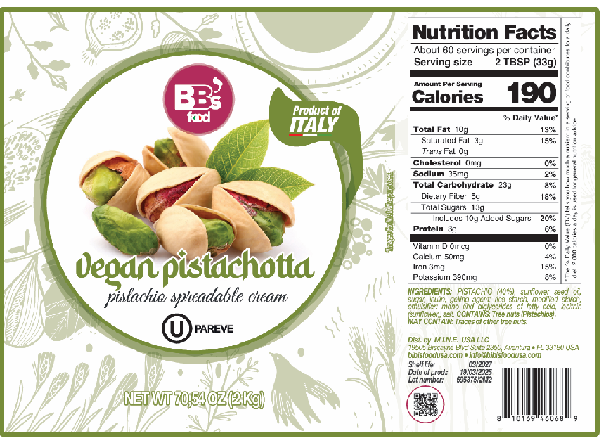 VEGAN PISTACHOTTA  pistachio sweet spreadable cream 2KG